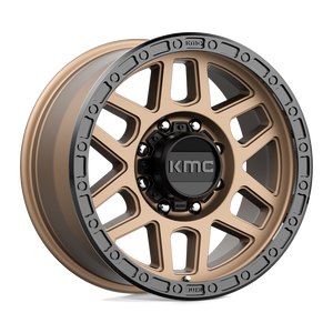 18X9 KMC KM544 MESA MATTE BRONZE W/ BLACK LIP 8X165.1