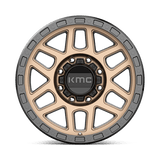 18X9 KMC KM544 MESA MATTE BRONZE W/ BLACK LIP 8X165.1
