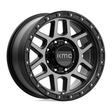 17X9 KMC KM544 MESA SATIN BLACK W/ GRAY TINT 8X165.1