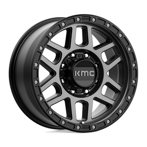 18X9 KMC KM544 MESA SATIN BLACK W/ GRAY TINT 8X180