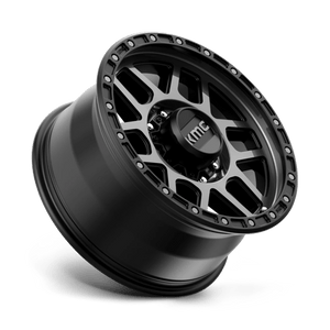 18X9 KMC KM544 MESA SATIN BLACK W/ GRAY TINT 8X180