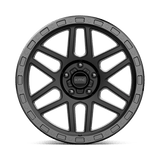 17X8.5 KMC KM544 MESA SATIN BLACK W/ GLOSS BLACK LIP 5X120