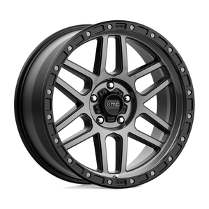 17X8.5 KMC KM544 MESA SATIN BLACK W/ GRAY TINT 5X120