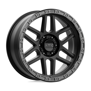 17X8.5 KMC KM544 MESA SATIN BLACK W/ GLOSS BLACK LIP 6X135