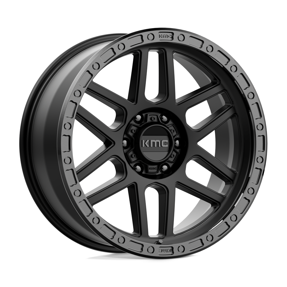 20X9 KMC KM544 MESA SATIN BLACK W/ GLOSS BLACK LIP 6X139.7