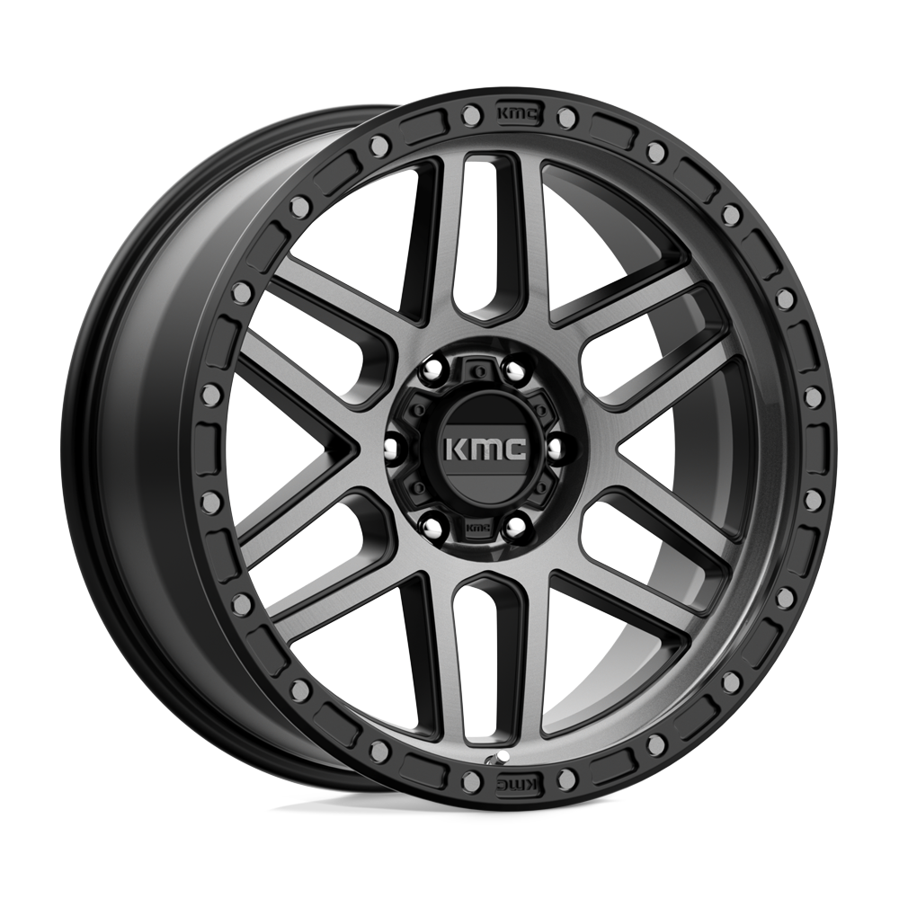 17X8.5 KMC KM544 MESA SATIN BLACK W/ GRAY TINT 6X139.7