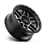 17X8.5 KMC KM544 MESA SATIN BLACK W/ GRAY TINT 6X130