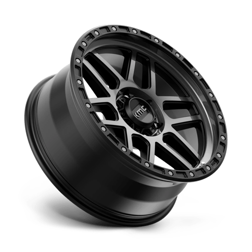 17X9 KMC KM544 MESA SATIN BLACK W/ GRAY TINT 6X139.7