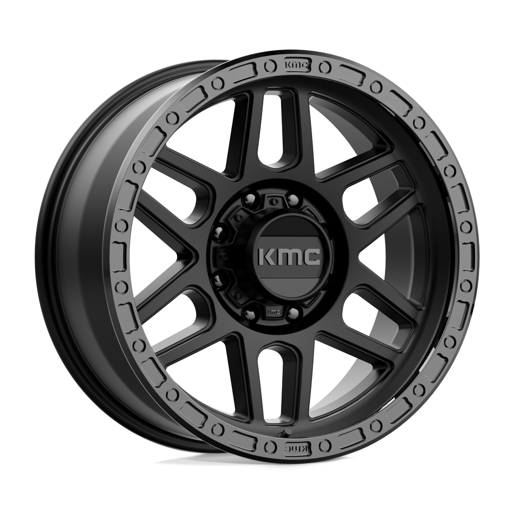 20X9 KMC KM544 MESA SATIN BLACK W/ GLOSS BLACK LIP 8X180