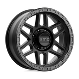 20X9 KMC KM544 MESA SATIN BLACK W/ GLOSS BLACK LIP 8X180