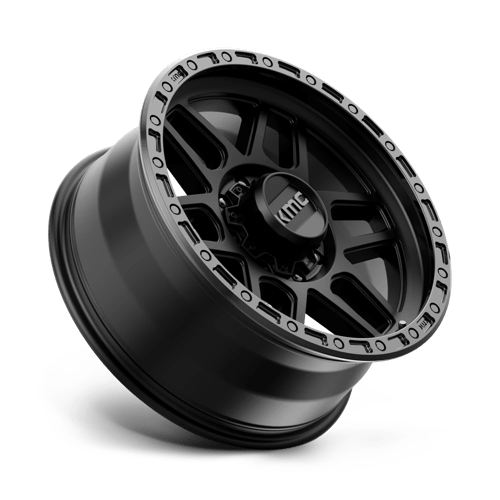 20X9 KMC KM544 MESA SATIN BLACK W/ GLOSS BLACK LIP 8X180