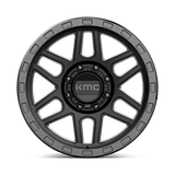 20X9 KMC KM544 MESA SATIN BLACK W/ GLOSS BLACK LIP 8X180