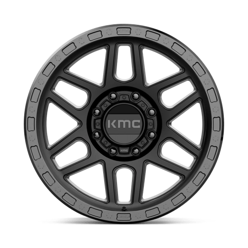17X9 KMC KM544 MESA SATIN BLACK W/ GLOSS BLACK LIP 8X170