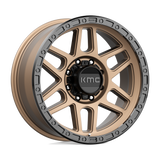 17X9 KMC KM544 MESA MATTE BRONZE W/ BLACK LIP 8X165.1