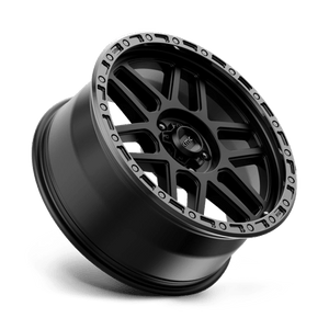 17X9 KMC KM544 MESA SATIN BLACK W/ GLOSS BLACK LIP 5X127