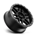 17X9 KMC KM544 MESA SATIN BLACK W/ GLOSS BLACK LIP 5X127