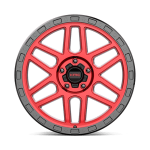 17X9 KMC KM544 MESA CANDY RED W/ BLACK LIP 5X150