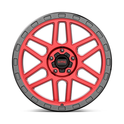 17X9 KMC KM544 MESA CANDY RED W/ BLACK LIP 5X127