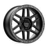 20X9 KMC KM544 MESA SATIN BLACK W/ GLOSS BLACK LIP 6X114.3