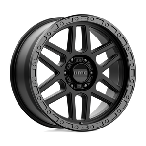 20X9 KMC KM544 MESA SATIN BLACK W/ GLOSS BLACK LIP 6X135