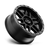 20X9 KMC KM544 MESA SATIN BLACK W/ GLOSS BLACK LIP 6X114.3
