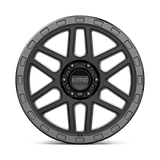 20X9 KMC KM544 MESA SATIN BLACK W/ GLOSS BLACK LIP 6X114.3