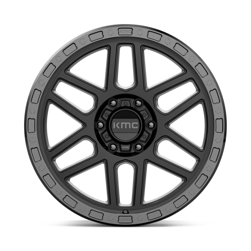 17X9 KMC KM544 MESA SATIN BLACK W/ GLOSS BLACK LIP 6X139.7