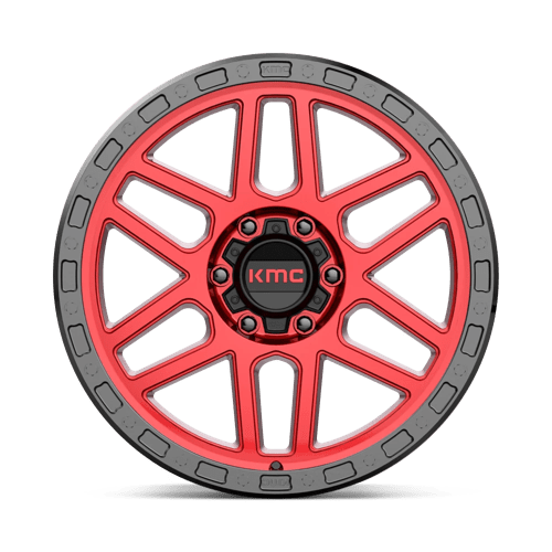 20X9 KMC KM544 MESA CANDY RED W/ BLACK LIP 6X135