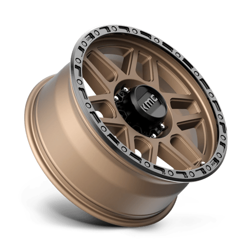 17X9 KMC KM544 MESA MATTE BRONZE W/ BLACK LIP 8X165.1