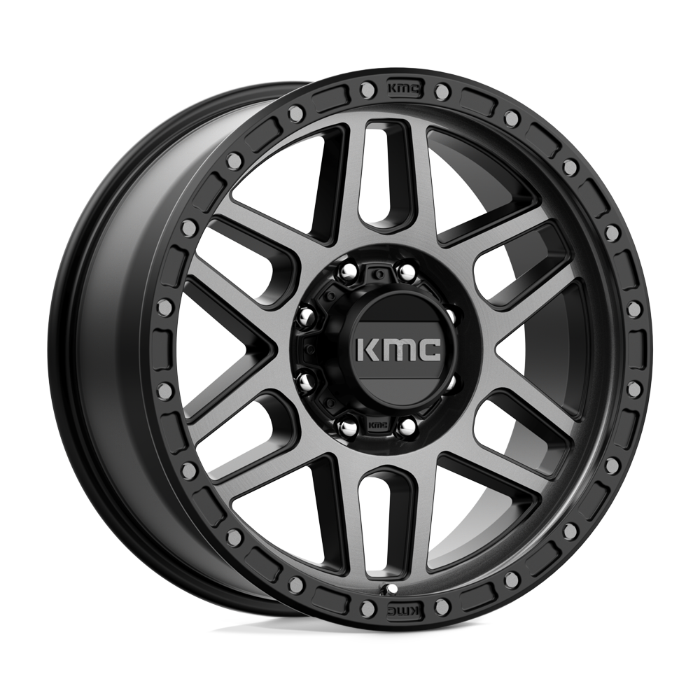 20X9 KMC KM544 MESA SATIN BLACK W/ GRAY TINT 8X180