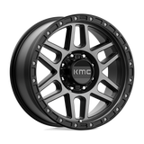 20X9 KMC KM544 MESA SATIN BLACK W/ GRAY TINT 8X180