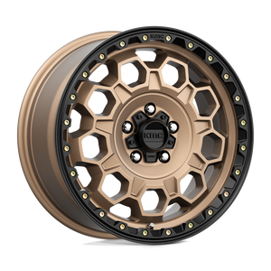 17X8 KMC KM545 TREK RIMS - MATTE BRONZE W/ BLACK LIP 5X108
