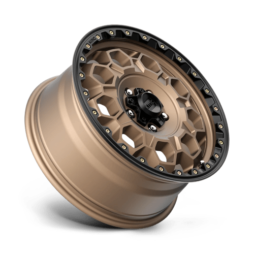 17X8 KMC KM545 TREK RIMS - MATTE BRONZE W/ BLACK LIP 5X108