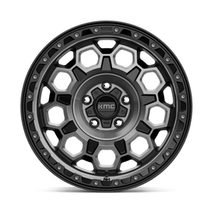 17X8 KMC KM545 TREK RIMS - SATIN BLACK W/ GRAY TINT 5X108