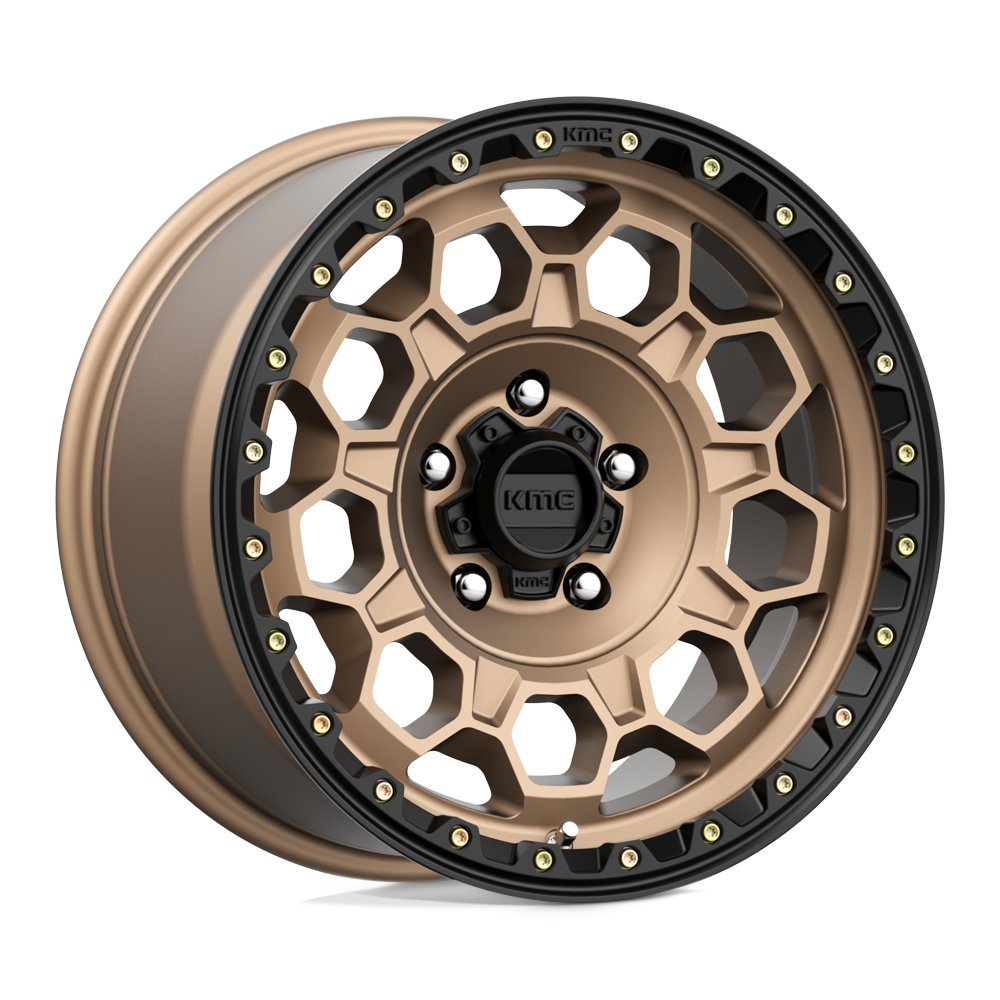 17X9 KMC KM545 TREK MATTE BRONZE W/ BLACK LIP 5X127