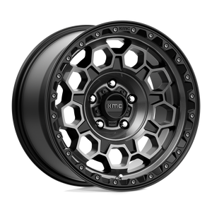 17X9 KMC KM545 TREK SATIN BLACK W/ GRAY TINT 5X127