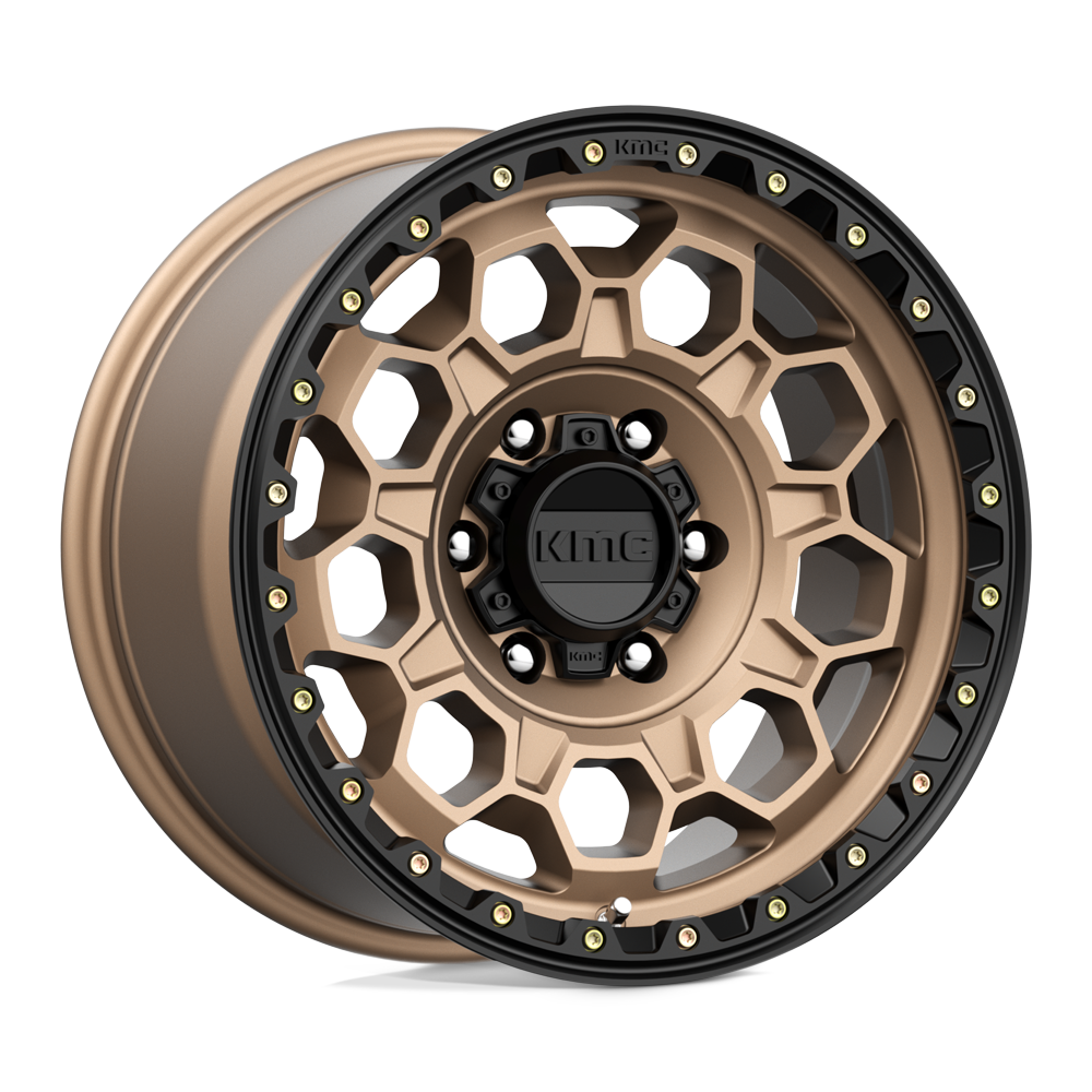 17X9 KMC KM545 TREK MATTE BRONZE W/ BLACK LIP 6X139.7