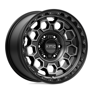 17X9 KMC KM545 TREK SATIN BLACK W/ GRAY TINT 6X139.7
