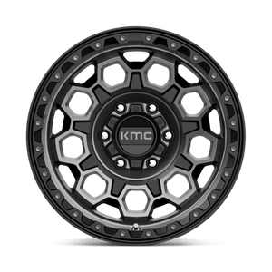 17X9 KMC KM545 TREK SATIN BLACK W/ GRAY TINT 6X139.7