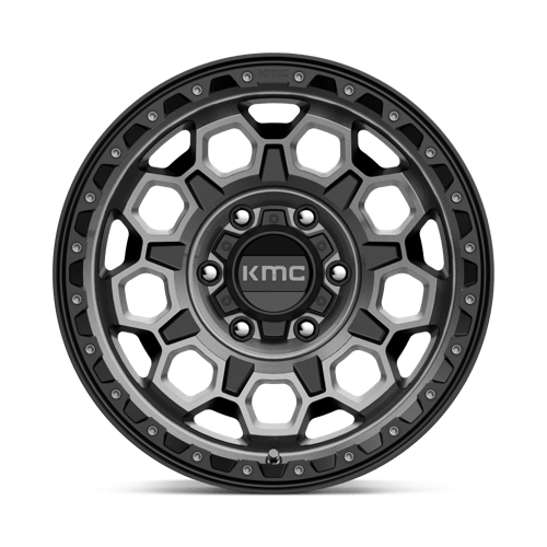 17X9 KMC KM545 TREK SATIN BLACK W/ GRAY TINT 6X114.3
