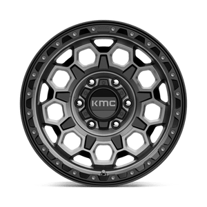 17X9 KMC KM545 TREK SATIN BLACK W/ GRAY TINT 6X139.7