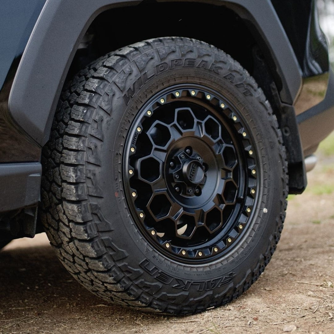 17X8 KMC KM545 TREK RIMS - SATIN BLACK 5X108