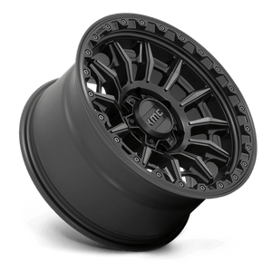 16X8 KMC KM547 CARNAGE SATIN BLACK W/ GRAY TINT 6X139.7