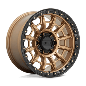 17X9 KMC KM547 CARNAGE MATTE BRONZE W/ BLACK LIP 5X127