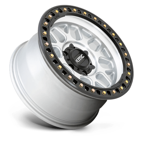 18X8.5 KMC KM549 GRS RIMS - MACHINED W/ SATIN BLACK LIP 6X139.7