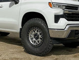 17X9 KMC KM549 GRS RIMS - GLOSS SILVER W/ MACHINED FACE 8X180