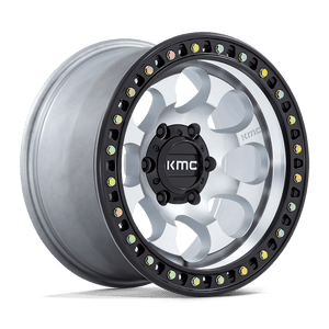 18X9 KMC KM550 RIOT SBL MACHINED W/ SATIN BLACK LIP 6X120