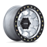 17X9 KMC KM550 RIOT SBL MACHINED W/ SATIN BLACK LIP 6X135