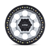 18X9 KMC KM550 RIOT SBL MACHINED W/ SATIN BLACK LIP 6X139.7