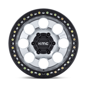 18X9 KMC KM550 RIOT SBL MACHINED W/ SATIN BLACK LIP 6X114.3
